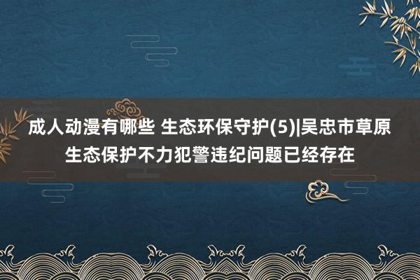 成人动漫有哪些 生态环保守护(5)|吴忠市草原生态保护不力犯警违纪问题已经存在