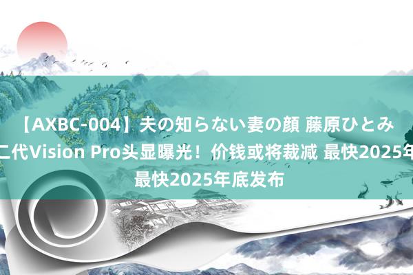 【AXBC-004】夫の知らない妻の顔 藤原ひとみ 苹果第二代Vision Pro头显曝光！价钱或将裁减 最快2025年底发布