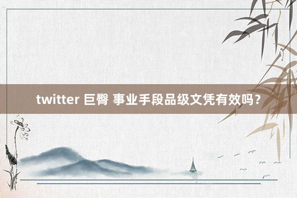 twitter 巨臀 事业手段品级文凭有效吗？