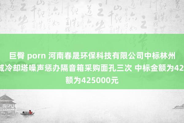 巨臀 porn 河南春晟环保科技有限公司中标林州市金融城冷却塔噪声惩办隔音箱采购面孔三次 中标金额为425000元