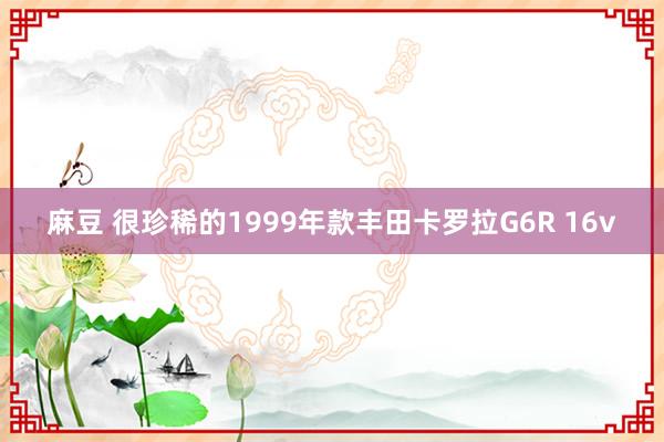 麻豆 很珍稀的1999年款丰田卡罗拉G6R 16v