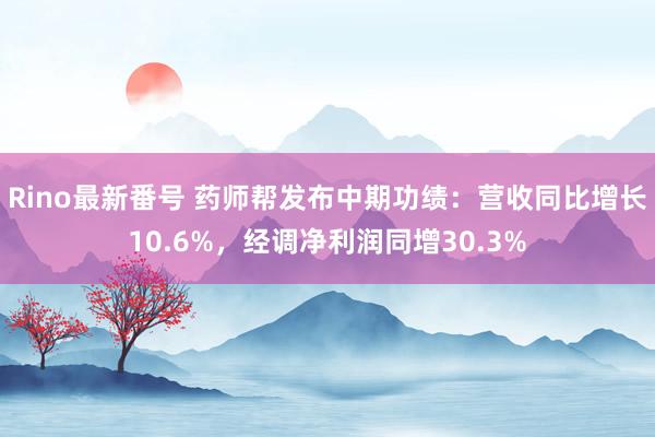 Rino最新番号 药师帮发布中期功绩：营收同比增长10.6%，经调净利润同增30.3%